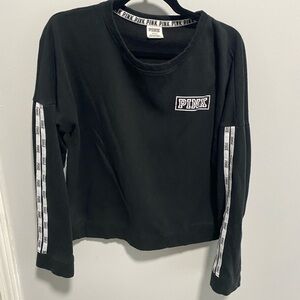 Victoria's Secret PINK Black Sweatshirt. Size Medium